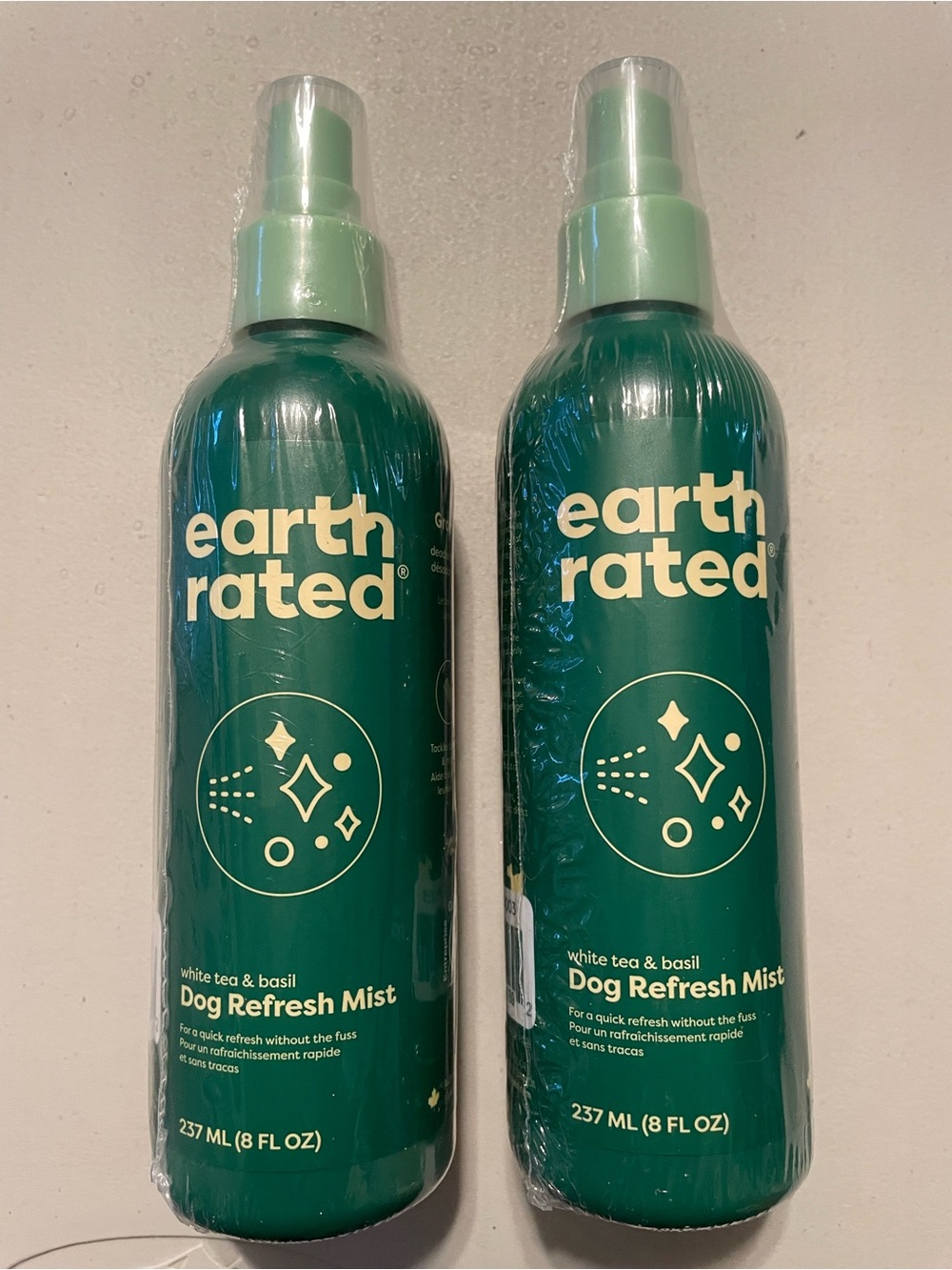 Earth Rated White Tea & Basil Dog Refresh Mist - Bundle X2 New